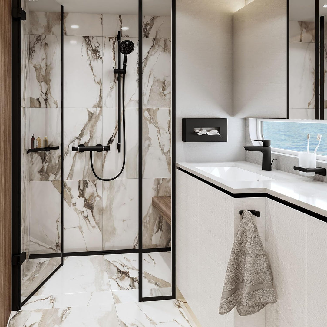 hansgrohe Kosmetiktuchox AddStoris, Taschentuchbox, Mattschwarz, Mattschwarz