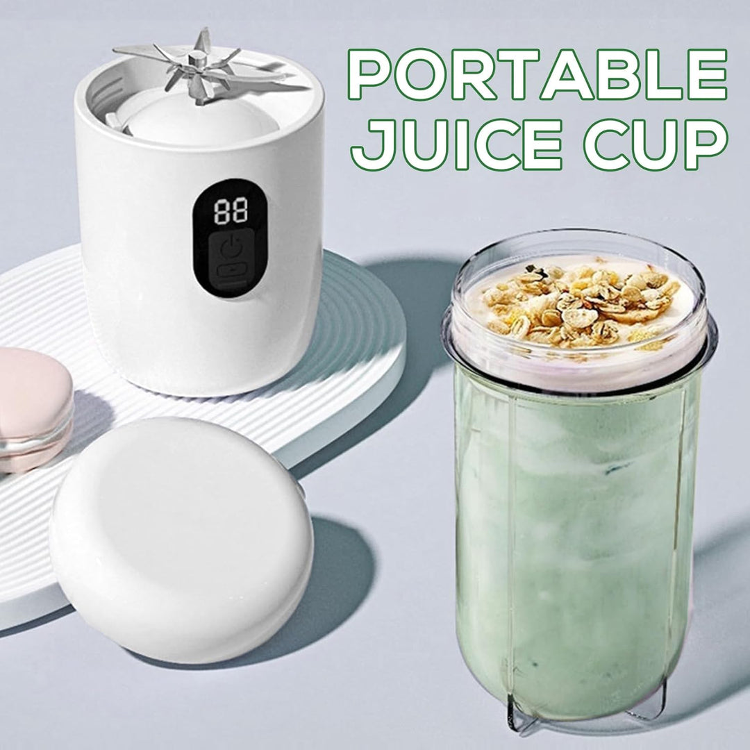 BORDEAG Tragbarer Mixer, 500ml Mini Standmixer, Aufladung Smoothie Maker To Go mit Reise-Deckel, 6 R