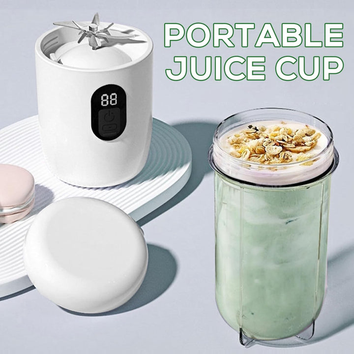 BORDEAG Tragbarer Mixer, 500ml Mini Standmixer, Aufladung Smoothie Maker To Go mit Reise-Deckel, 6 R