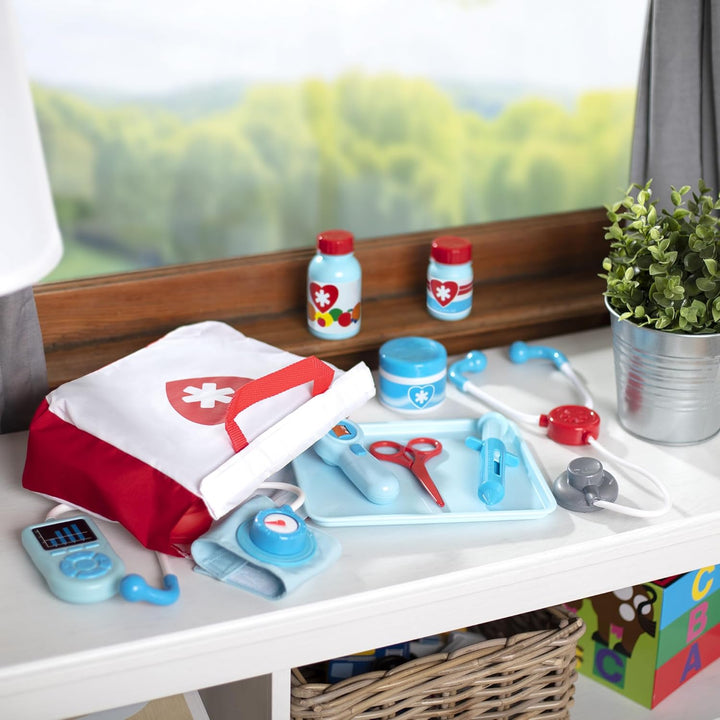 Melissa & Doug Gute Besserung Arzt-Spielset | Holzspielzeug | Rollenspielzeug | Montessori | Spielse