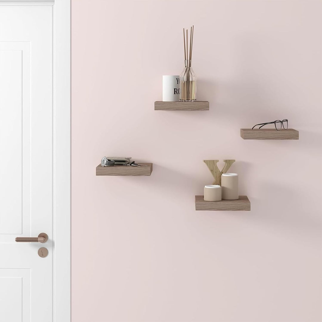 EUGAD Wandregal Wandboard 2er Set Hängeregal Holz Board Modern Eiche Gelb 25x23x3,8cm 0112QJ-2 Eiche