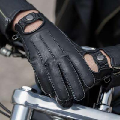 Mycl Turell Motorradhandschuhe Easy Rider - Motorrad Handschuhe Herr - Echtleder - Handschuhe Herren