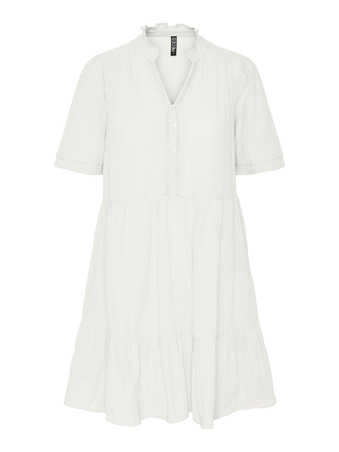 PIECES Damen Pcjeanita Ss Dress Kleid S Cloud Dancer, S Cloud Dancer