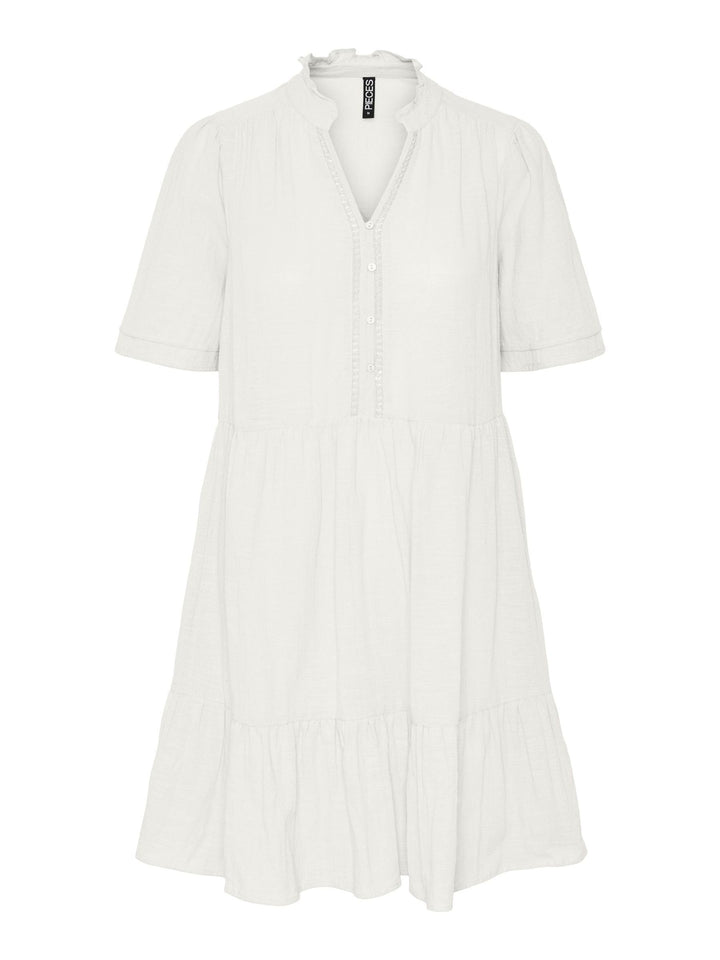 PIECES Damen Pcjeanita Ss Dress Kleid S Cloud Dancer, S Cloud Dancer