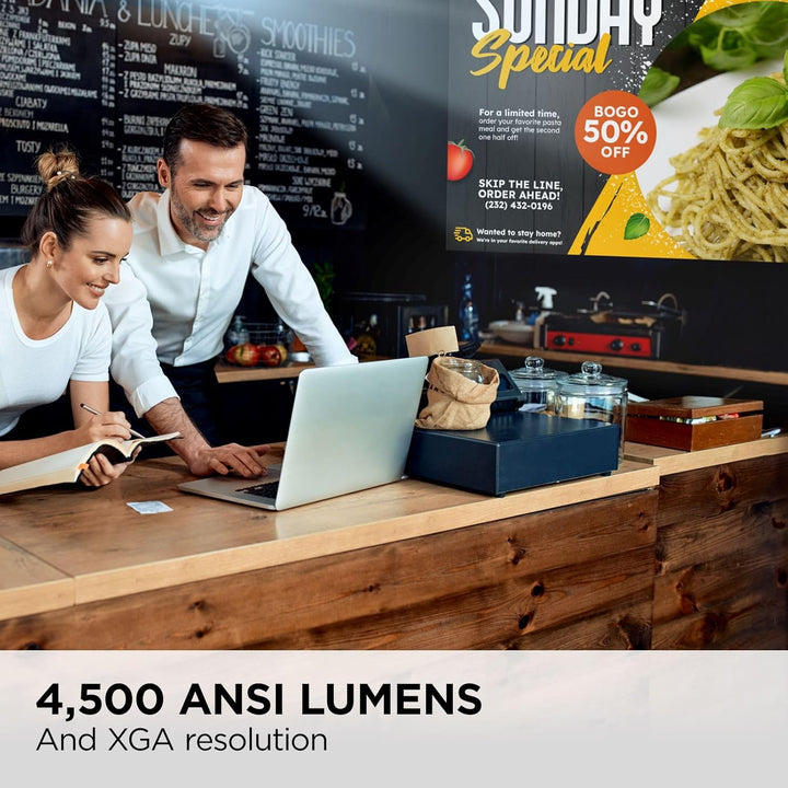 ViewSonic PA700X Beamer, 4500 ANSI Lumen, XGA 1024x768, Kontrastverhältnis 12.500:1, Bildgrösse bis