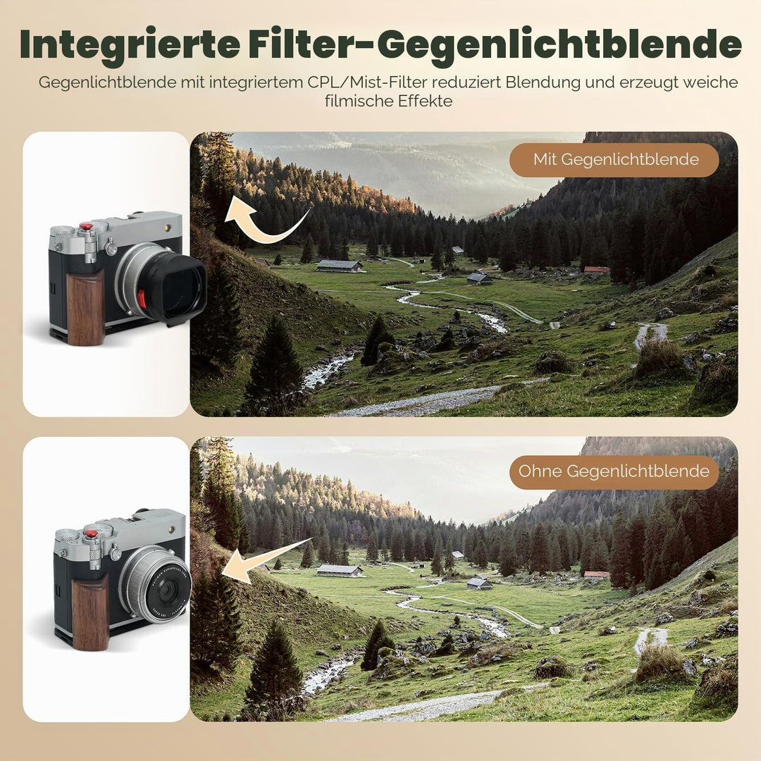 Freewell The Real Gegenlichtblende - Hybrid CPL/Mist Filter, Flipable, Touchless Filterbetrieb für F
