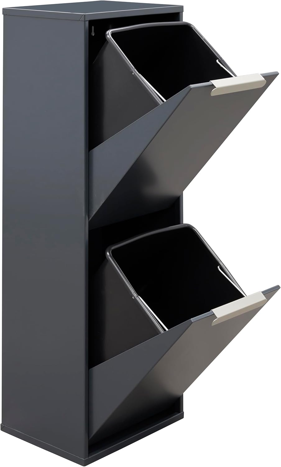 ARREGUI Ecoclas CR204-E Mülltrennsystem aus Stahl | 2 Fächer Mülleimer für die Küche |2x17L (34L) |