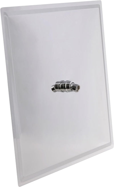 'aquaSu® Kopfbrause Offertio mit 1 Strahlart | eckig | chrom | 50 x 50 cm Sprayplatte | mit Kugelgel