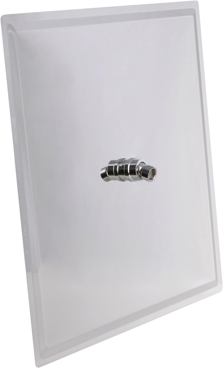 'aquaSu® Kopfbrause Offertio mit 1 Strahlart | eckig | chrom | 50 x 50 cm Sprayplatte | mit Kugelgel