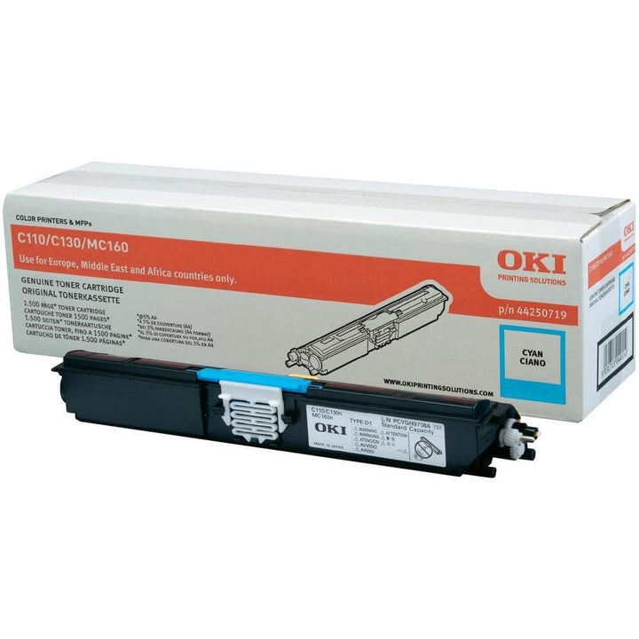 OKI 44250719 C110, C130 Tonerkartusche cyan 1.500 Seiten