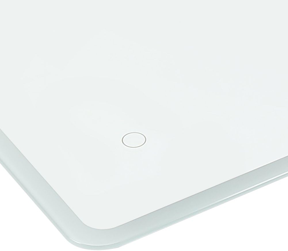 Sarah Badezimmerspiegel mit Beleuchtung, Badspiegel mit Touchschalter, Rechteckiger Kaltweisse Wand-