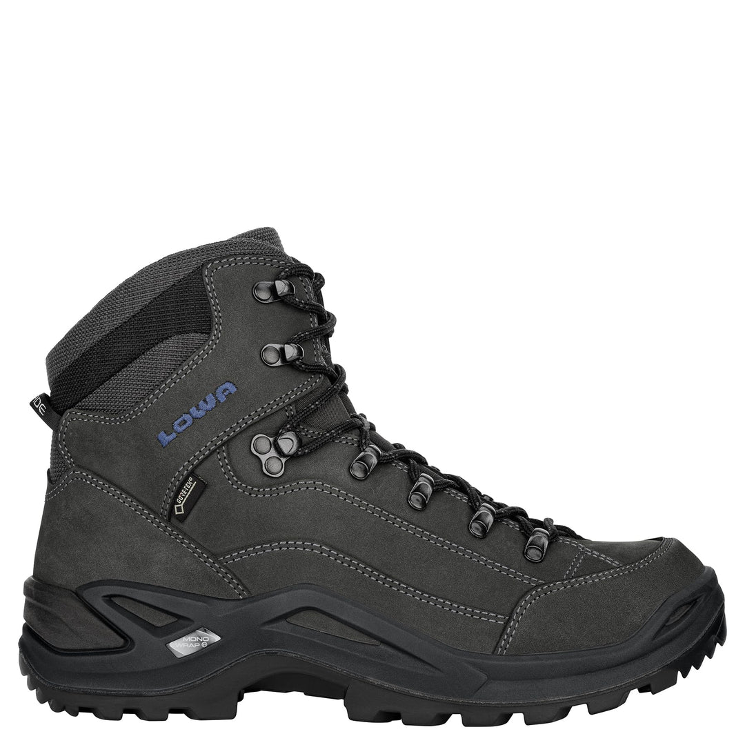 LOWA Renegade GTX MID Unisex Wanderstiefel Outdoor Goretex Anthrazit 44 EU Anthrazit Stahlbla, 44 EU