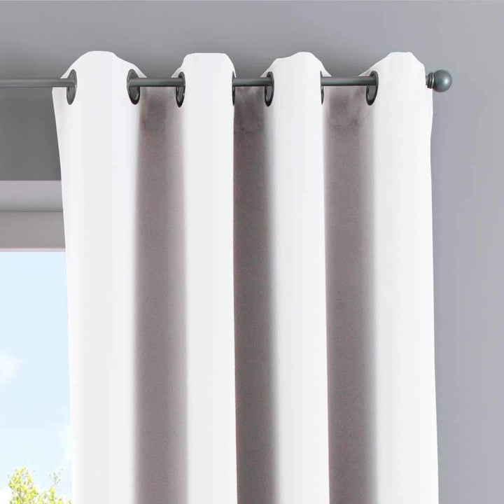 Gardinenbox Vorhänge Blickdicht »Newyork« Weiss HxB 245x140 cm 2er-Pack Thermo-Gardinen Verdunkelung