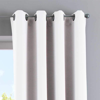 Gardinenbox Vorhänge Blickdicht »Newyork« Weiss HxB 245x140 cm 2er-Pack Thermo-Gardinen Verdunkelung