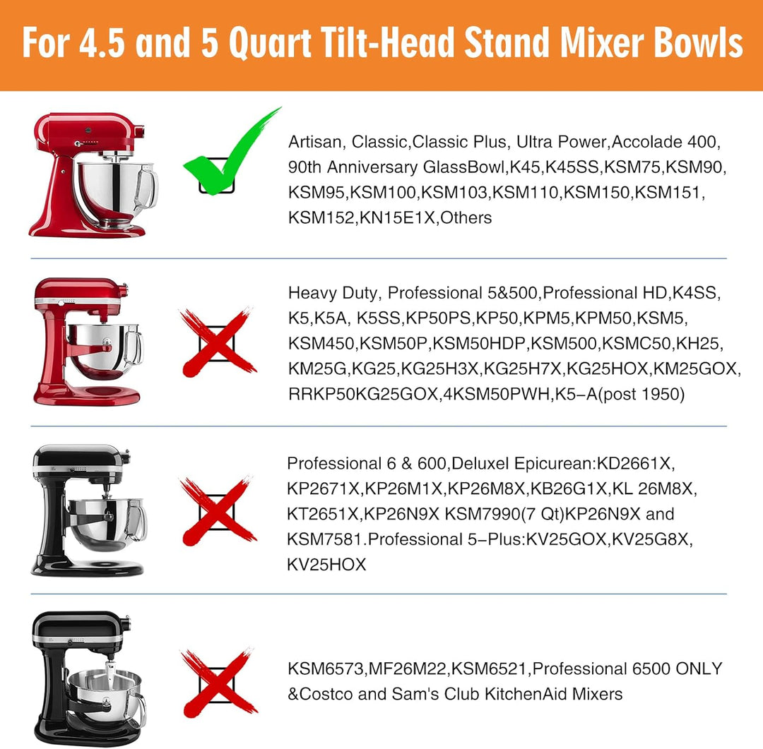Flex Edge Rührer für Kitchenaid 4.5-5 Qt Tilt-Head Stand Mixer Küchenmaschine Zubehör für Kitchen Ai