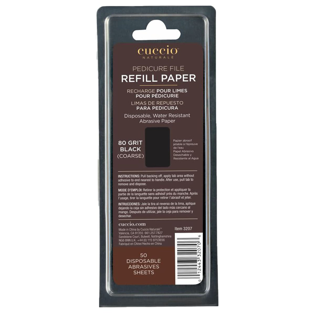 Cuccio Pediküre-Feile aus Edelstahl, mit 2 x 50 Stück, Weiss und Schwarz 3 stück (1er Pack) Brown, 3