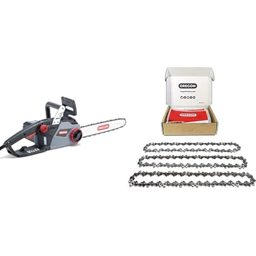Oregon CS1400 2400W Elektrokettensäge, Leistungsstarke Elektrosäge mit 40 cm (16 Zoll) 603349 & 3er-