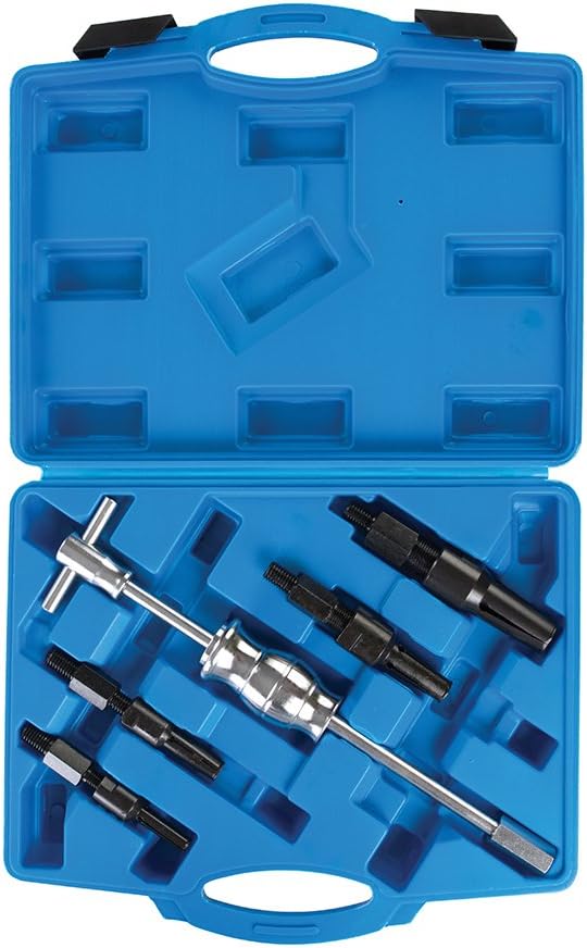 Silverline 297941 Grundloch-Innenlagerabzieher, Silber, 12–32 mm, 5- Teilig Satz