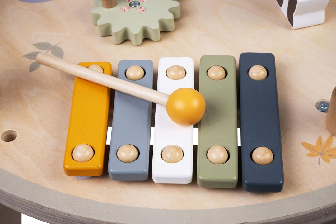 Engelhart - 640030 - Spieltisch aus Holz mit vielen Aktivitäten - Fördert die Feinmotorik - Ab 12 Mo
