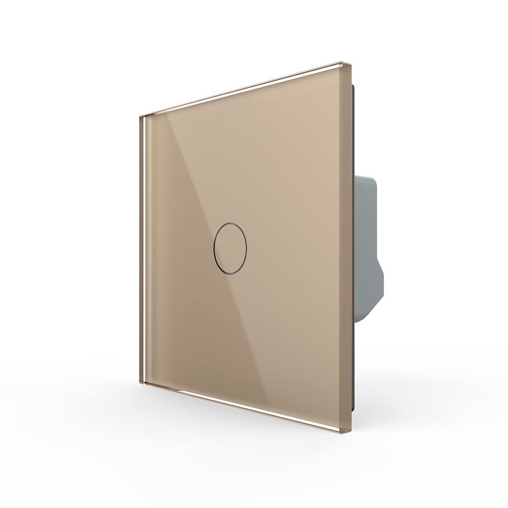 Livolo dimmbarer Wechselschalter/Kreuzschalter Dimmer Lichtschalter Wandschalter LED UP mit Glasblen