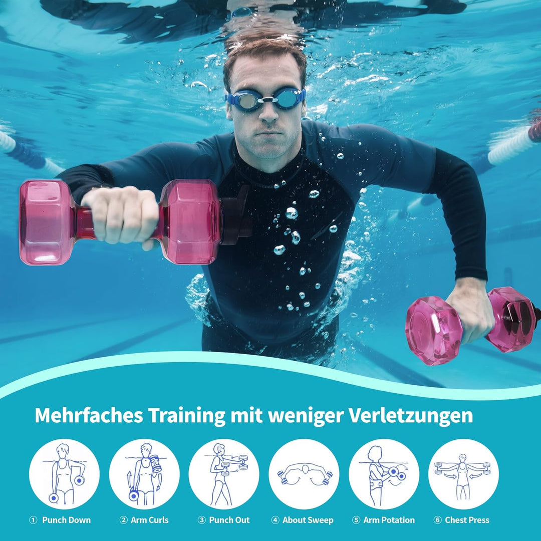 Wassergewichte für Poolübungen, verbesserte PE-Wasserhanteln, Poolwiderstand, Wasser-Aerobic-Ausrüst