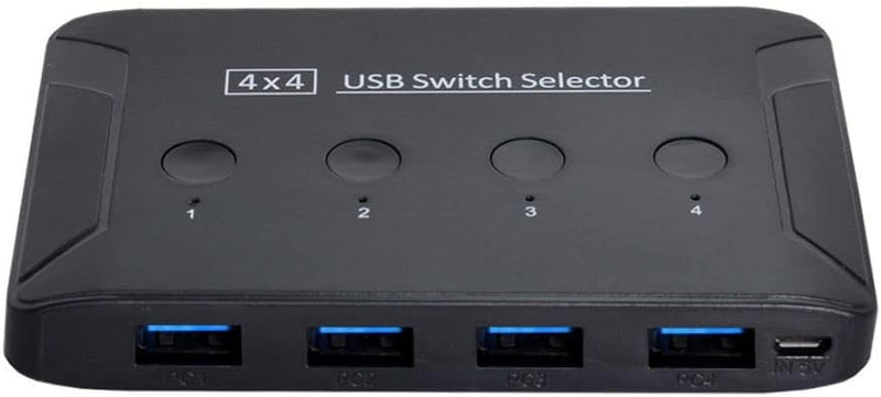 Chenyang USB 3.0 KVM Sharing Switch Selector 4 Computer teilen 4 USB Geräte für Tastatur Maus Scanne