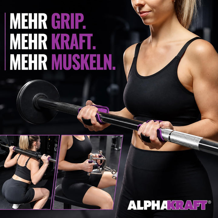 ALPHAKRAFT® Griffpolster Kraftsport [1 Paar] | Griffpads Krafttraining &amp; Grip Pads Gym | rutschfeste