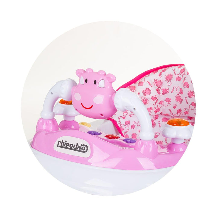Chipolino Lauflernhilfe Little Cow Räder Stopper Höhenverstellbar Musik Licht rosa, rosa
