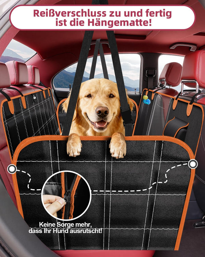 Hundedecke Auto Rückbank 100% Wasserdicht Kratzfeste Autoschondecke Hund Rücksitz mit Seitenschutz u