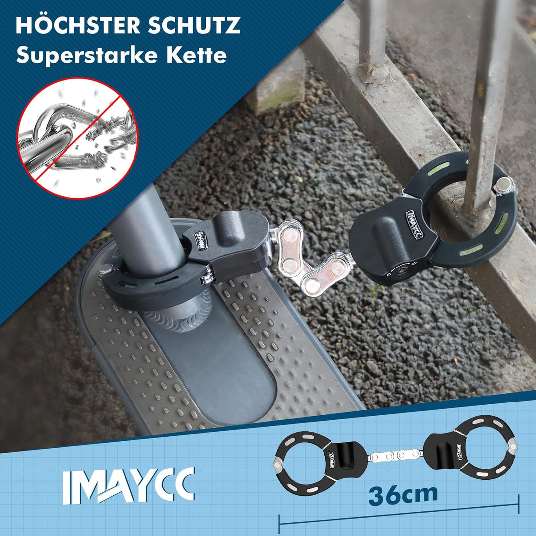 IMAYCC Tragbarkeit Vorhängeschloss für Elektroroller und Fahrräder, hohe Sicherheit, Diebstahlschutz