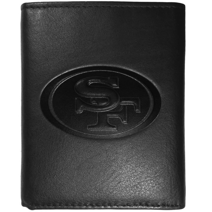 Siskiyou Sports Embossed Leather Tri-fold Wallet San Francisco 49ers Tri-fold Schwarz, San Francisco