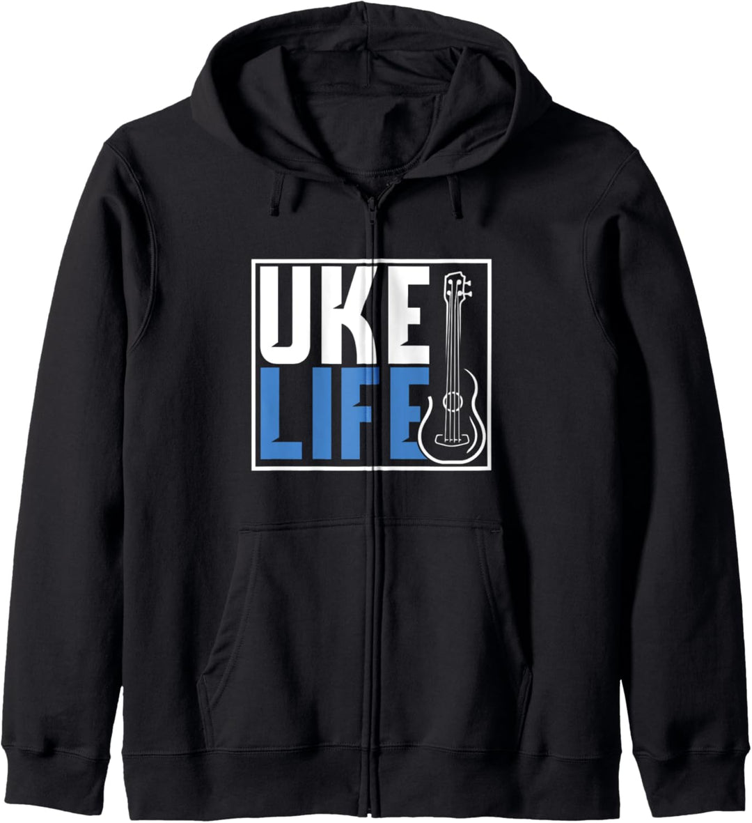 Life Uke Leben Musik Akustik Uke Gitarrist Musikinstrument Kapuzenjacke