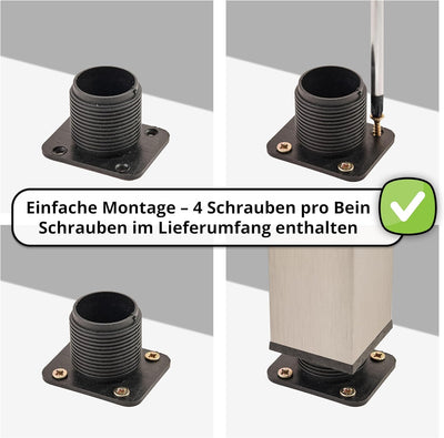 Alusfera Möbelfüsse - Höhenverstellbar - Möbelfüsse Verstellbare - Möbelfuss - Schrankfüsse - Möbelb