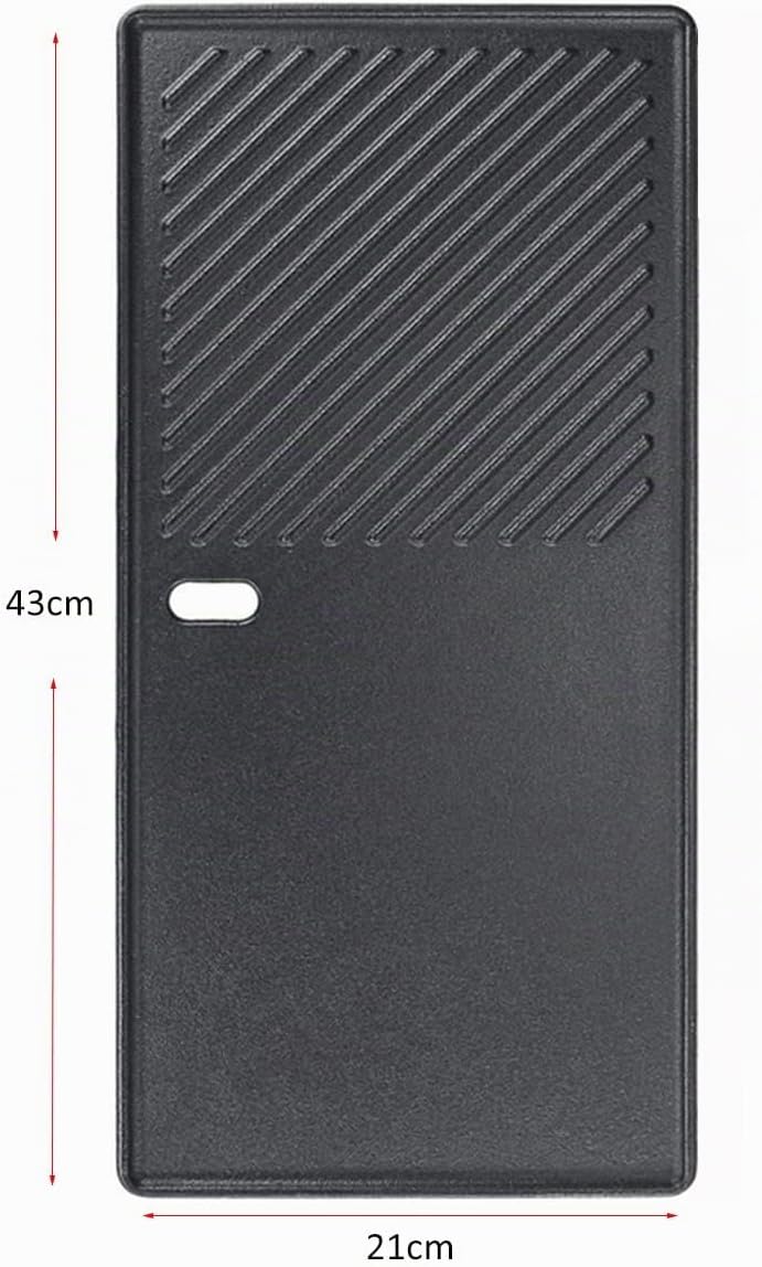 Denmay Gusseisen Grillplatte 43 x 21cm für Charbroil, Enders Boston 3, Enders Monroe 3 Pro, Landmann