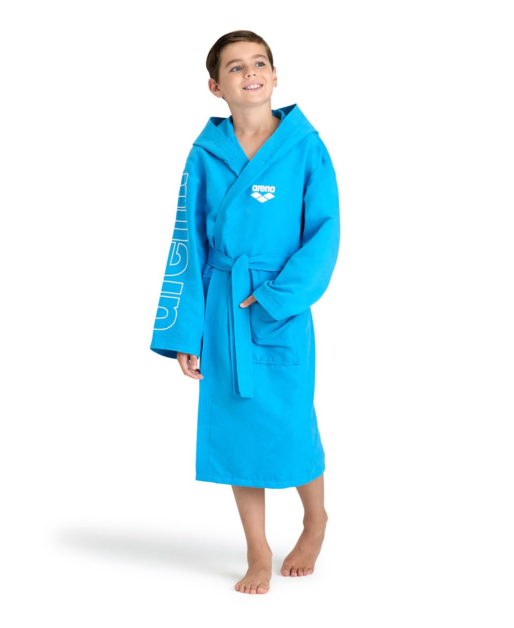 ARENA Jungen Zeal Plus Jr Bademäntel (1er Pack) 10-11 Jahre BLUE-WHITE, 10-11 Jahre BLUE-WHITE