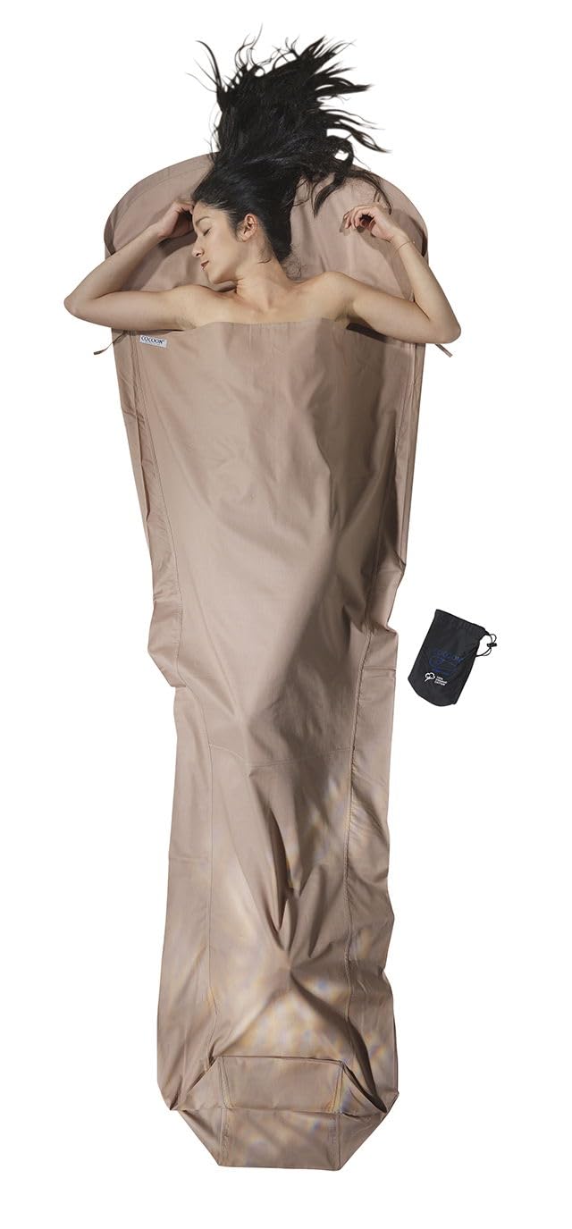 Cocoon Bio Baumwollschlafsack Mummy Liner - Organic Cotton earth brown Rechteck, earth brown Rechtec
