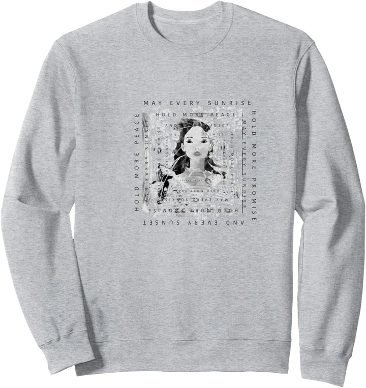 Disney Pocahontas Hold More Peace Text Sweatshirt