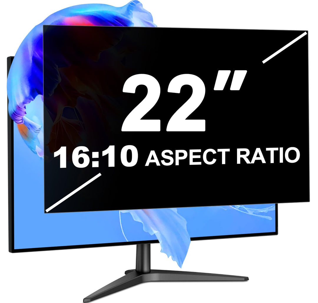 22 Zoll Monitor Blickschutzfilter für 16:10 Seitenverhältnis, Blendfrei Blaulichtfilter Computer Pri
