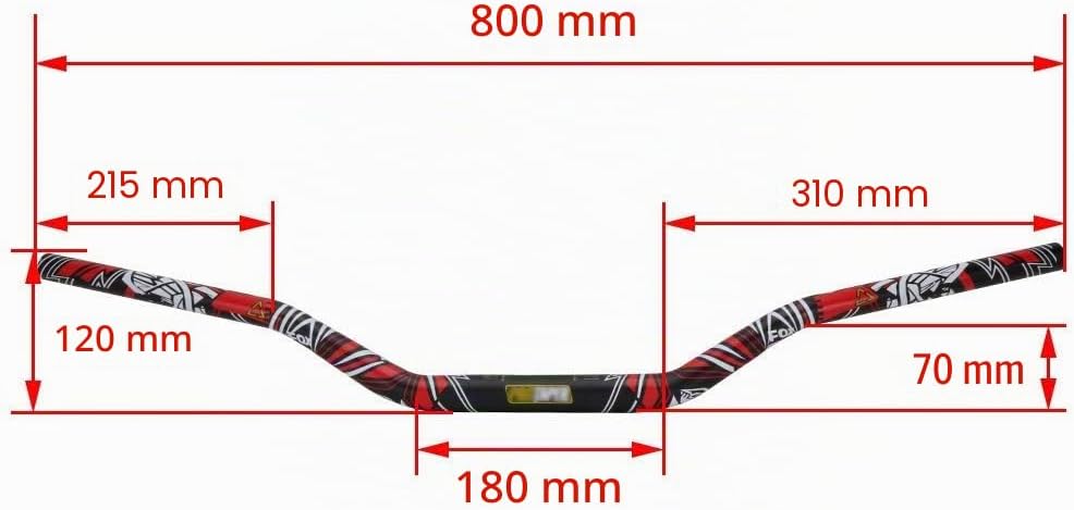Lenker 1 1/8 Zoll 28 mm Fat Bar + Dirt Bike Griffe + Lenkerpolster + Lenker Riser für CR CRF KX KXF