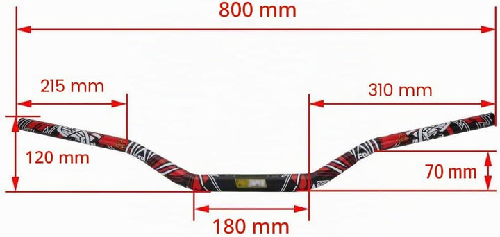 Lenker 1 1/8 Zoll 28 mm Fat Bar + Dirt Bike Griffe + Lenkerpolster + Lenker Riser für CR CRF KX KXF