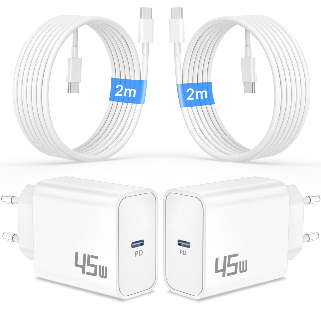 45W Ladegerät USB C Schnelladegerät für iPhone 17 Pro Max Air Ladekabel, iPhone 16 16e 15, iPad 11 1