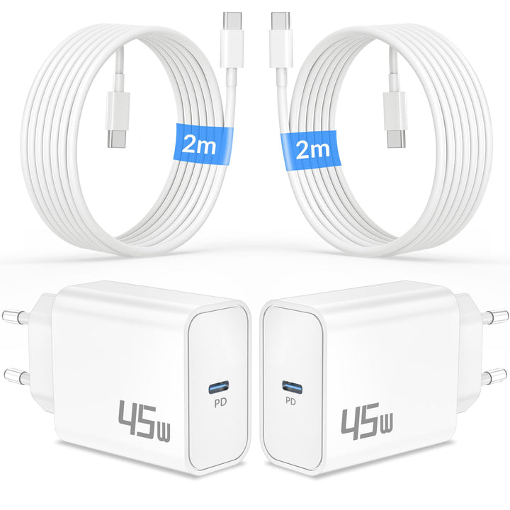 45W Ladegerät USB C Schnelladegerät für iPhone 17 Pro Max Air Ladekabel, iPhone 16 16e 15, iPad 11 1