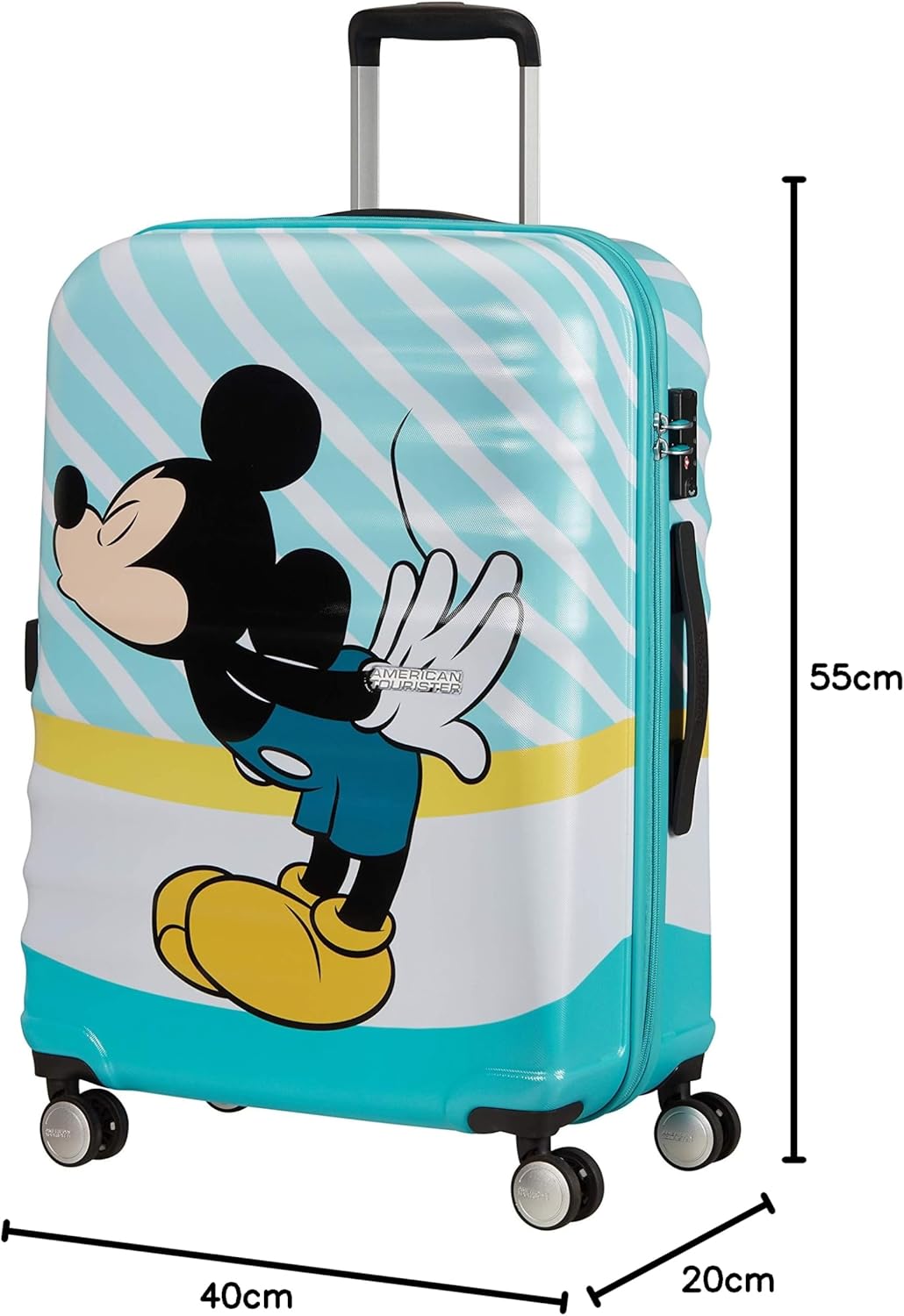 American Tourister Wavebreaker Disney - Spinner Mehrfarbig (Mickey Blue Kiss) S(55 cm - 36 L), Mehrf