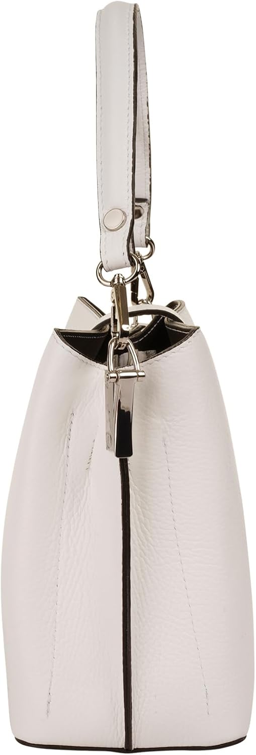 Handtasche Echt Leder Damen Made in Italy, Tragetasche, Umhängetasche, Abendtasche aus Leder 021791