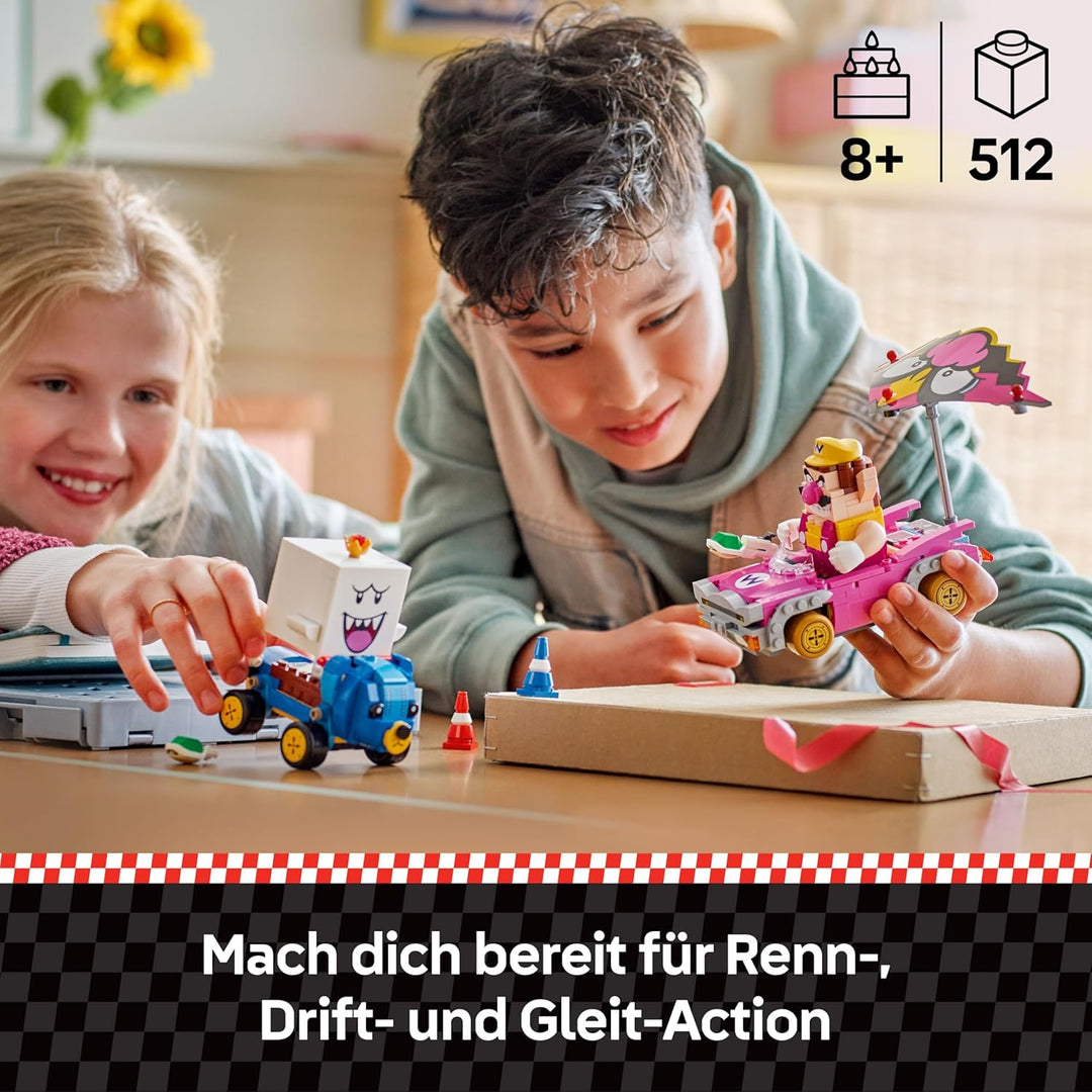 LEGO Super Mario: Mario Kart - Wario & König Buu Huu - Interaktives Spielzeug mit 2 Autos und 2 Figu