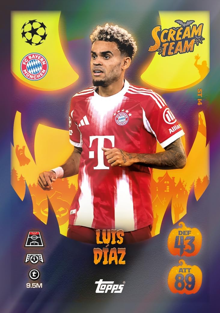 Topps UCC Match Attax 2025/26 - Update Eco Pack #1 - Scream Team - enthält 41 Karten, darunter 16 Ex