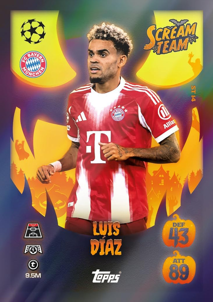 Topps UCC Match Attax 2025/26 - Update Eco Pack #1 - Scream Team - enthält 41 Karten, darunter 16 Ex