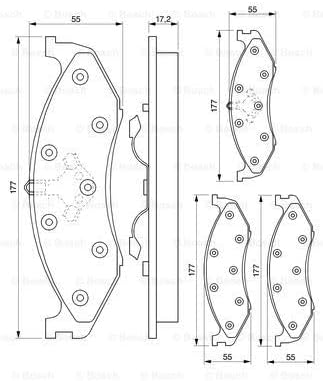 Bosch 0986424284 Bremsbelagsatz, Scheibenbremse