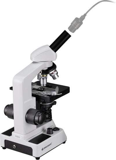 Bresser hochwertiges monokulares Durchlicht-Mikroskop, Erudit DLX 40x-1000x Vergrösserung, koaxialer