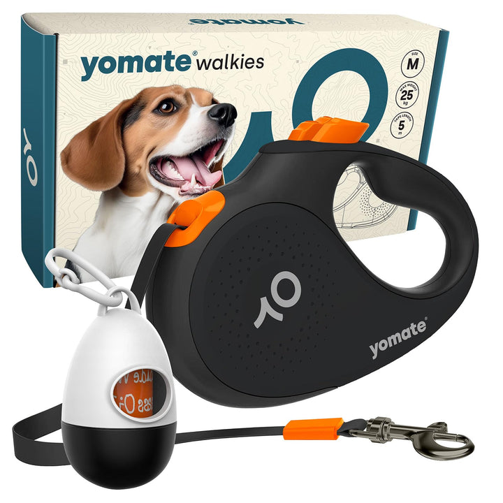 Automatische Hundeleine 5m für Hunde bis 25kg – Robuste Rollleine mit Brems- & Stoppfunktion, Verhed